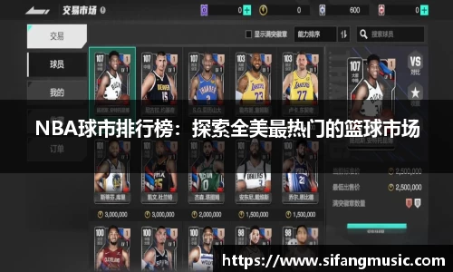NBA球市排行榜：探索全美最热门的篮球市场